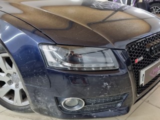 Audi A5 замена линз на Aozoom A12, покраска масок фар, замена стекла фары (4)